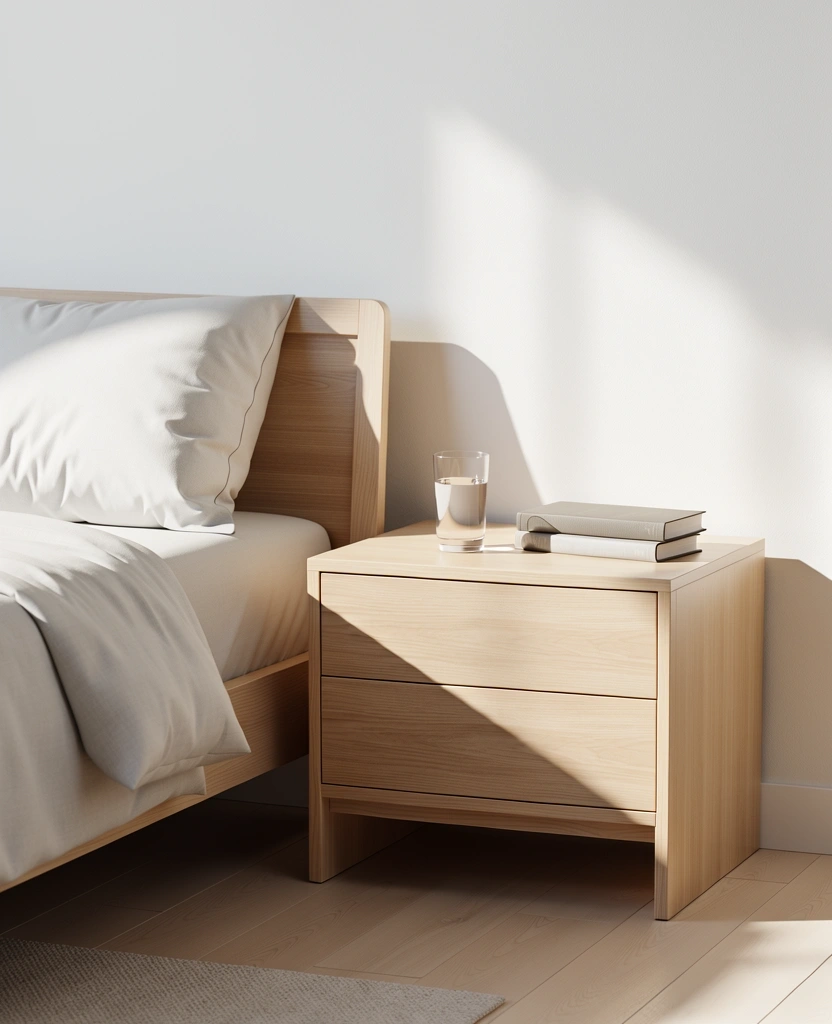 Subtili ryto šviesa miegamajame